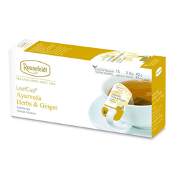 Ronnefeldt LeafCup Ayurveda Herbs & Ginger, 15 porcií